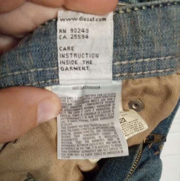 Diesel Light Wash Cotton 5 Pocket Straight Leg Denim Jeans Size 29 - Picture 8 of 9